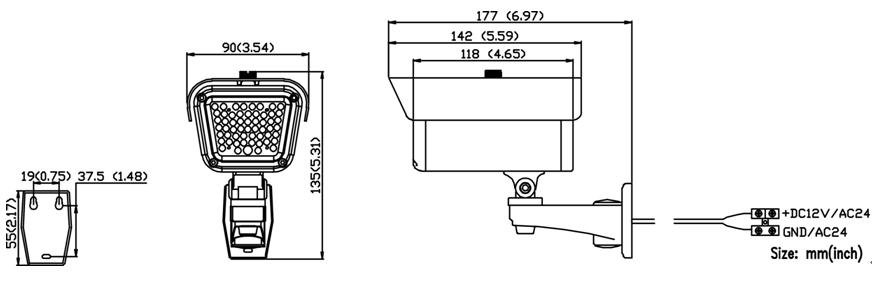 Promiennik IR LIR-CB32